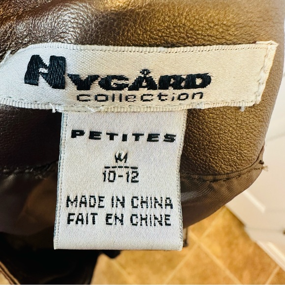 Peter Nygard Bronze Leather Jacket 10-12 Petite - Picture 5 of 6